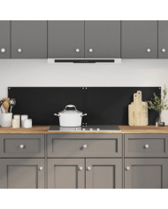 Dosserets de cuisine 2 pcs noir 80x60 cm verre trempé | Mobilier & Déco