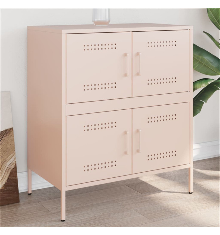 Buffet rose 68x39x79 cm acier | Mobilier & Déco