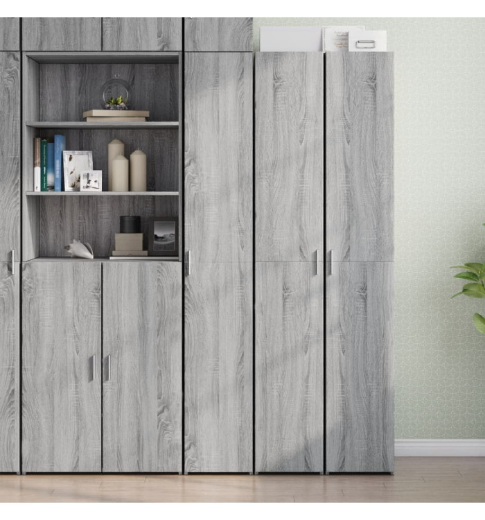 Buffet haut sonoma gris 30x42,5x185 cm bois d'ingénierie | Mobilier & Déco