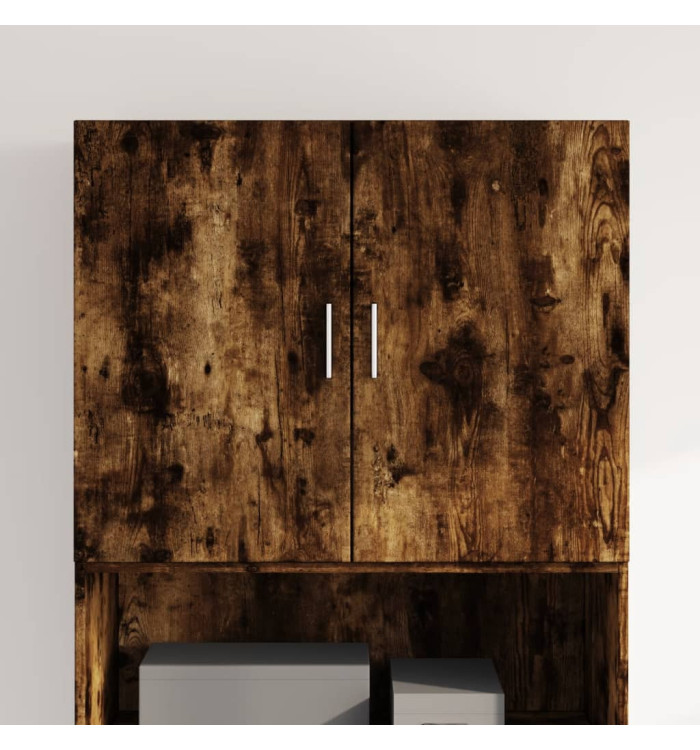 Armoire murale chêne fumé 80x42,5x64 cm bois d'ingénierie | Mobilier & Déco