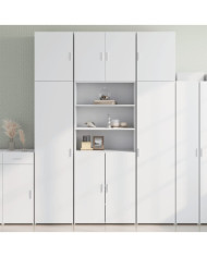 Buffet haut blanc 80x42,5x249 cm bois d'ingénierie | Mobilier & Déco