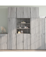 Buffet haut sonoma gris 80x42,5x249 cm bois d'ingénierie | Mobilier & Déco