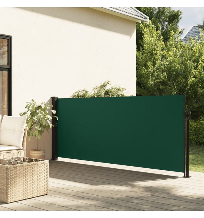 Auvent latéral rétractable vert foncé 120x500 cm | Mobilier & Déco