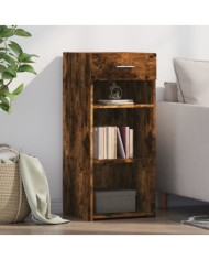 Buffet chêne fumé 40x42,5x93 cm bois d'ingénierie | Mobilier & Déco