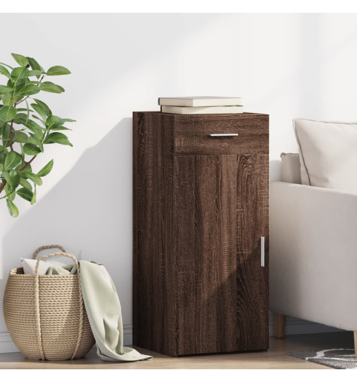 Buffet chêne marron 40x42,5x93 cm bois d'ingénierie | Mobilier & Déco