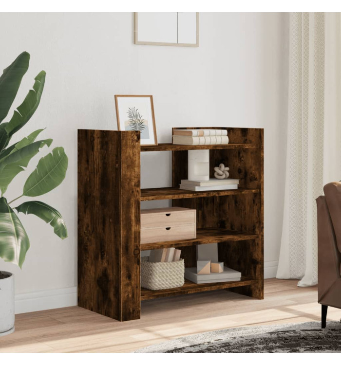 Buffet chêne fumé 73,5x35x75 cm bois d'ingénierie | Mobilier & Déco