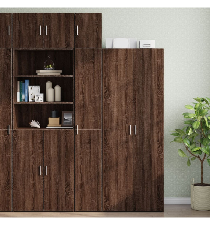 Armoire de rangement mince chêne marron 30x42,5x225 cm | Mobilier & Déco