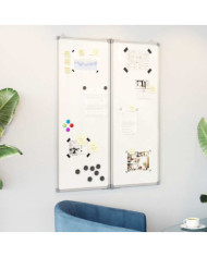 Tableau blanc magnétique pliable 80x100x1,7 cm aluminium | Mobilier & Déco