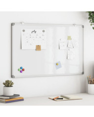 Tableau blanc magnétique 80x50x1,7 cm aluminium | Mobilier & Déco