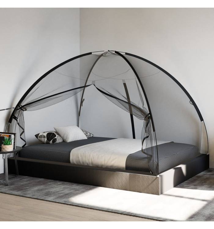 Moustiquaire mongole avec portes 220 maille noir 200x150x140 cm | Mobilier & Déco