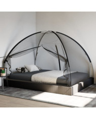 Moustiquaire mongole avec portes 220 maille noir 200x150x140 cm | Mobilier & Déco