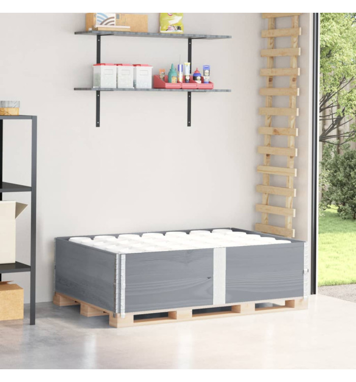 Colliers de palette 2 pcs gris 150x100 cm bois de pin solide | Mobilier & Déco