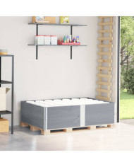 Colliers de palette 2 pcs gris 150x100 cm bois de pin solide | Mobilier & Déco