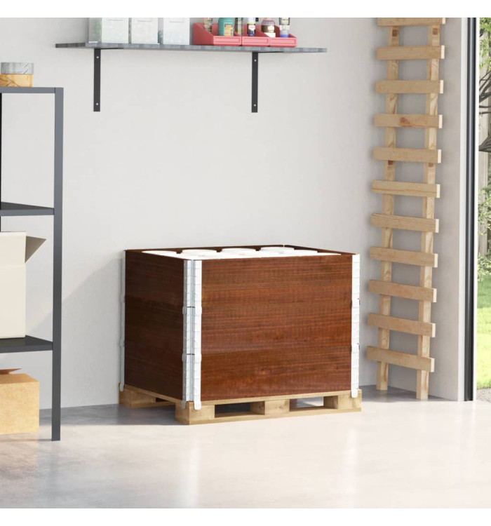 Colliers de palette 3 pcs marron 80x60 cm bois de pin solide | Mobilier & Déco