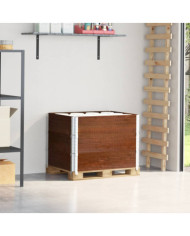 Colliers de palette 3 pcs marron 80x60 cm bois de pin solide | Mobilier & Déco