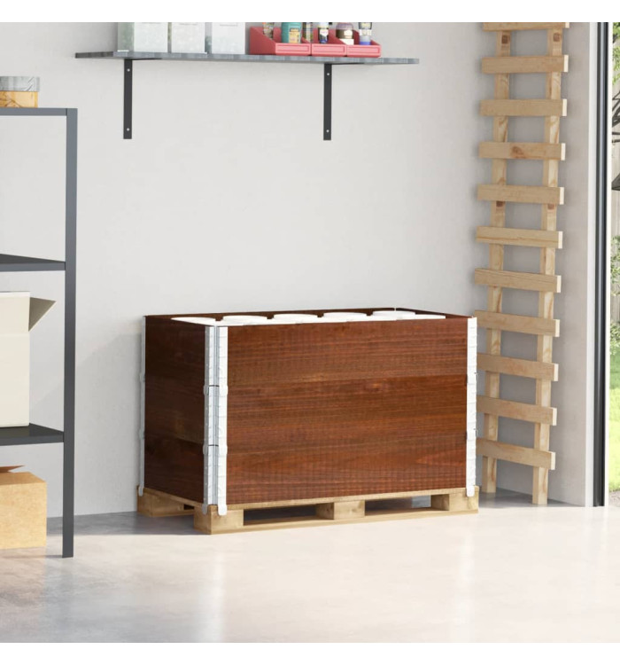 Colliers de palette 3 pcs marron 100x50 cm bois de pin solide | Mobilier & Déco