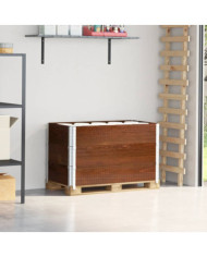 Colliers de palette 3 pcs marron 100x50 cm bois de pin solide | Mobilier & Déco