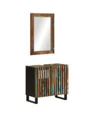 Ensemble de meubles de salle de bain 2 pcs bois massif d'acacia | Mobilier & Déco