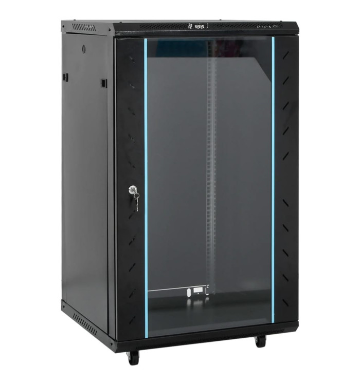 Coffret de réseau à pieds pivotants 18U 19" IP20 60x60x100 cm | Mobilier & Déco