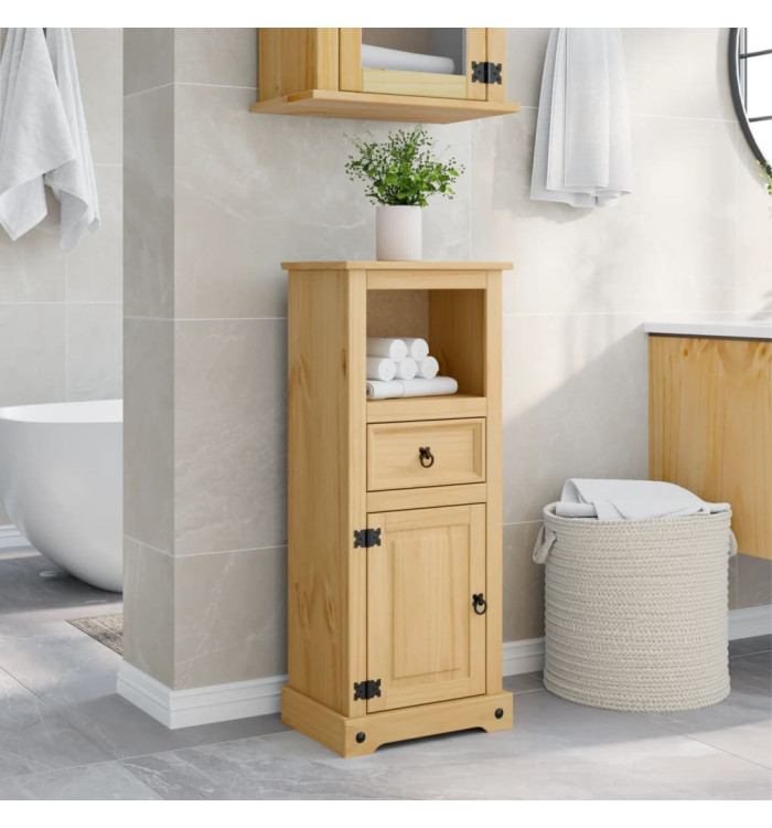 Armoire de salle de bain Corona 45x33x110 cm bois de pin massif | Mobilier & Déco