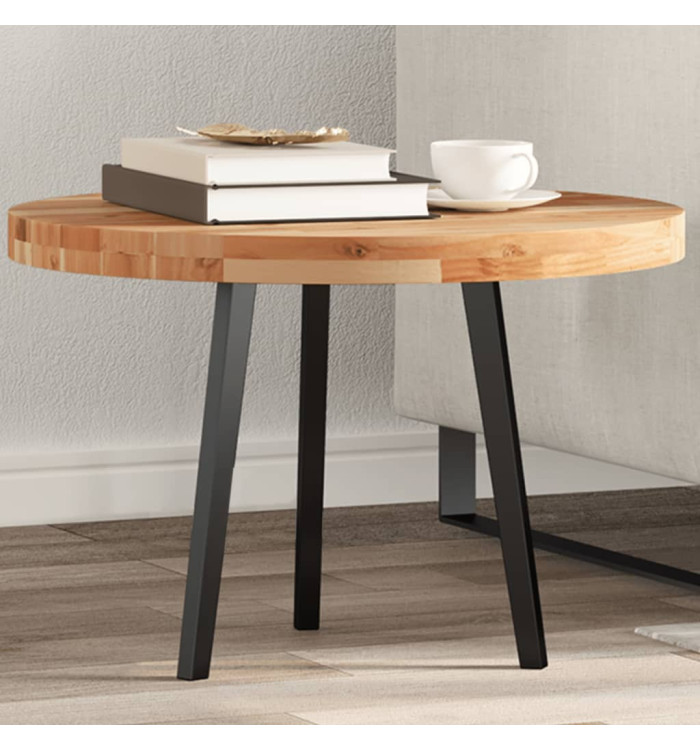 Dessus de table rond Ø60x4 cm bois massif d'acacia | Mobilier & Déco