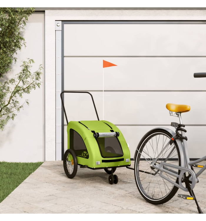 Remorque de vélo pour animaux de compagnie vert | Mobilier & Déco