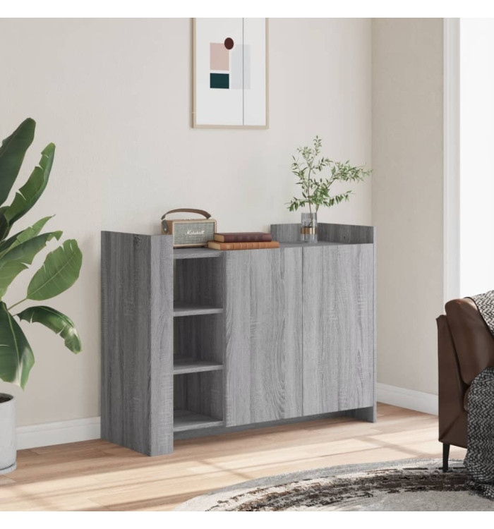 Buffet sonoma gris 100x35x75 cm bois d'ingénierie | Mobilier & Déco