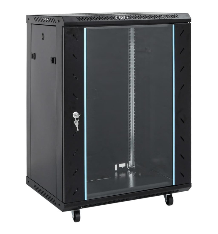 Coffret de réseau avec pieds pivotants 15U 19" IP20 53x40x80 cm | Mobilier & Déco