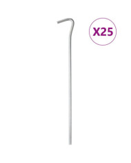 Piquets de tente 25 pcs 23 cm Ø5 mm acier galvanisé | Mobilier & Déco