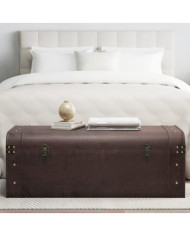 Coffre à trésors avec loquets marron foncé contreplaqué | Mobilier & Déco