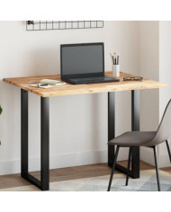 Dessus de table rectangulaire 100x80x2 cm bois massif d'acacia | Mobilier & Déco