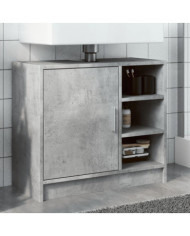 Armoire d'évier gris béton 63x29x55 cm bois d'ingénierie | Mobilier & Déco