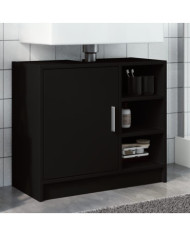 Armoire d'évier noir 63x29x55 cm bois d'ingénierie | Mobilier & Déco