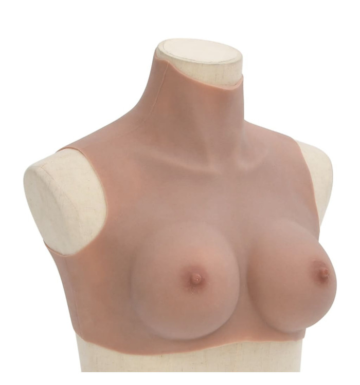 Plastron en silicone marron pâle coupe C | Mobilier & Déco