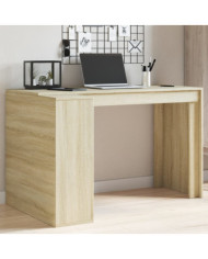 Bureau chêne sonoma 123,5x73,5x75 cm bois d'ingénierie | Mobilier & Déco