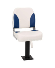 Ensemble de sièges de bateau pliables 2 pcs bleu et blanc | Mobilier & Déco