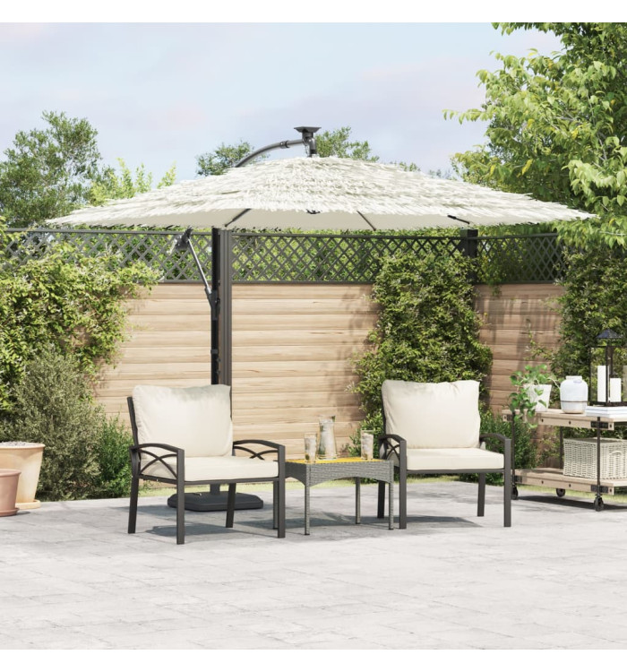 Parasol de jardin avec mât en acier blanc 246x246x230 cm | Mobilier & Déco