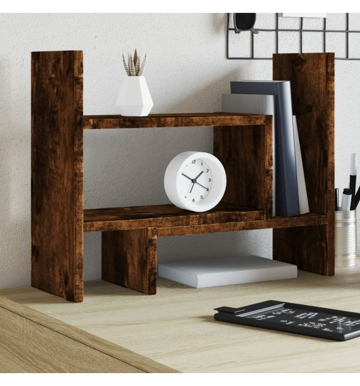 Organisateur de bureau chêne fumé 38,5x17x39 cm bois ingénierie | Mobilier & Déco