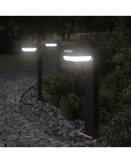 Lampadaires d'extérieur 3pcs noir aluminium moulé sous pression | Mobilier & Déco