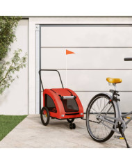 Remorque de vélo pour animaux de compagnie orange et gris | Mobilier & Déco