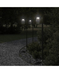 Lampadaire d'extérieur noir 100 cm acier inoxydable | Mobilier & Déco