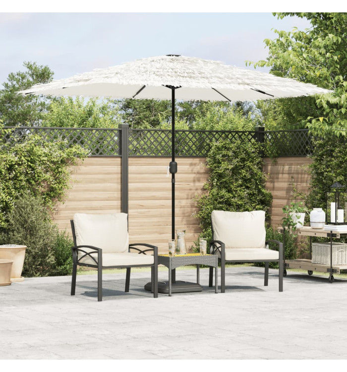 Parasol de jardin avec mât en acier blanc 300x200x250 cm | Mobilier & Déco