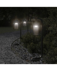 Lampadaire d'extérieur noir 60 cm acier inoxydable | Mobilier & Déco