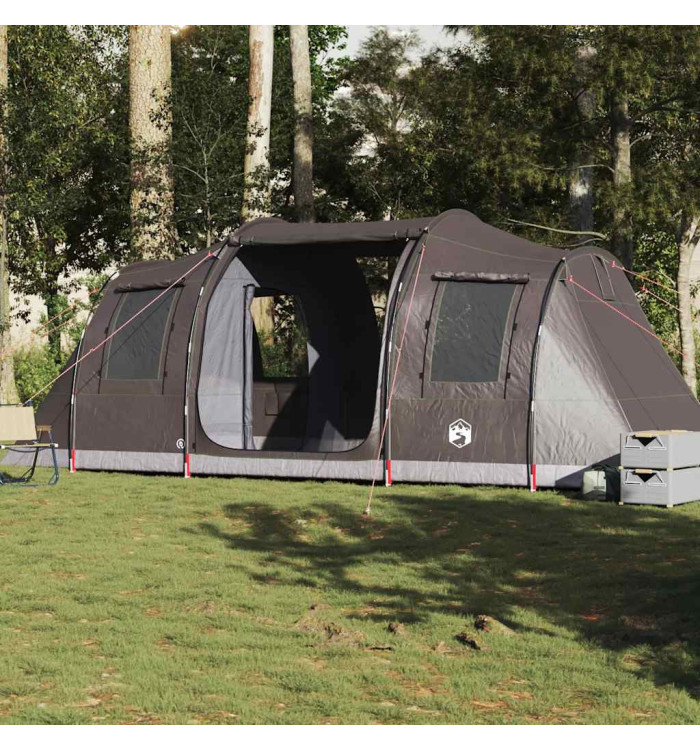 Tente de camping tunnel 4 personnes marron imperméable | Mobilier & Déco