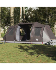 Tente de camping tunnel 4 personnes marron imperméable | Mobilier & Déco