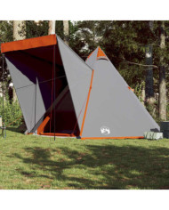 Tente familiale tipi 6 personnes gris et orange imperméable | Mobilier & Déco