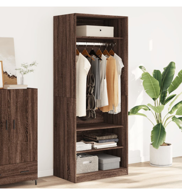 Garde-robe chêne marron 80x50x200 cm bois d'ingénierie | Mobilier & Déco