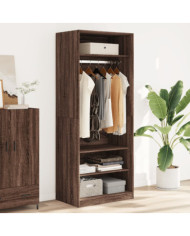 Garde-robe chêne marron 80x50x200 cm bois d'ingénierie | Mobilier & Déco