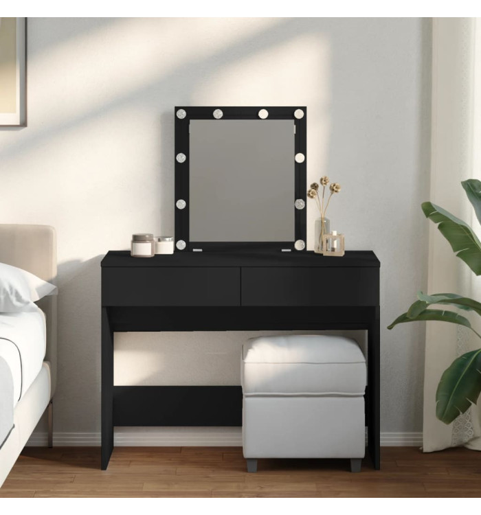 Coiffeuse avec LED noir 100x40x130 cm | Mobilier & Déco