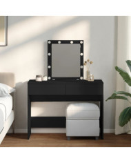 Coiffeuse avec LED noir 100x40x130 cm | Mobilier & Déco